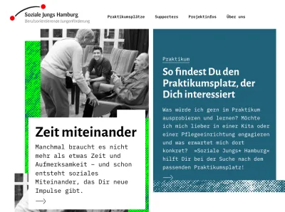 Startseite Plattform www.soziale-jungs-hamburg.de